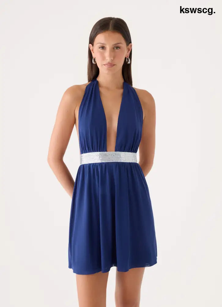 Alyvia Mini Dress - Rich Blue - Mini Dresses