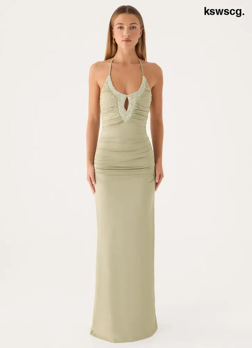 Aminata Maxi Dress - Sage - Maxi Dresses