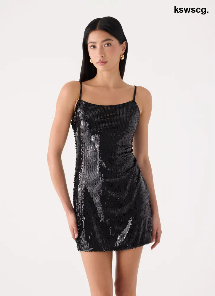 August Mini Dress - Black - Mini Dresses