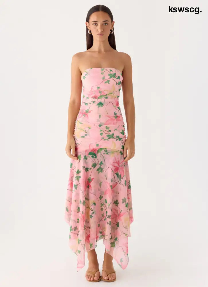 Bingle Midi Dress - Blooming Spring - Midi Dresses