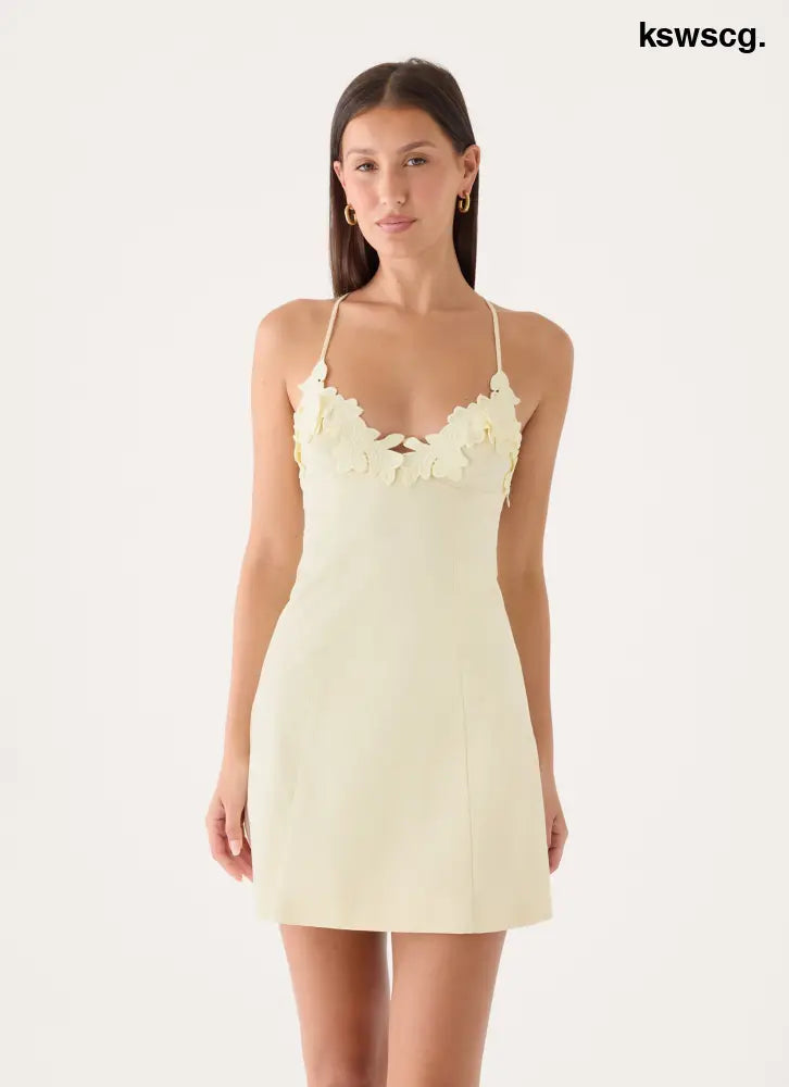 Brave Sound Mini Dress - Yellow - Mini Dresses