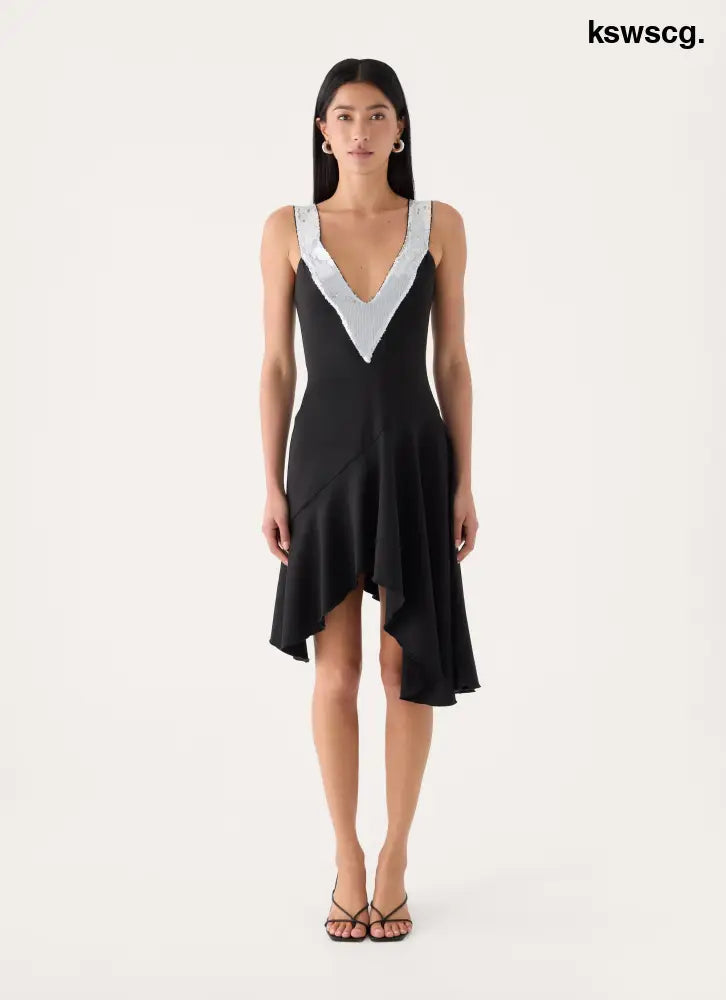 Eluna Midi Dress - Black - Midi Dresses