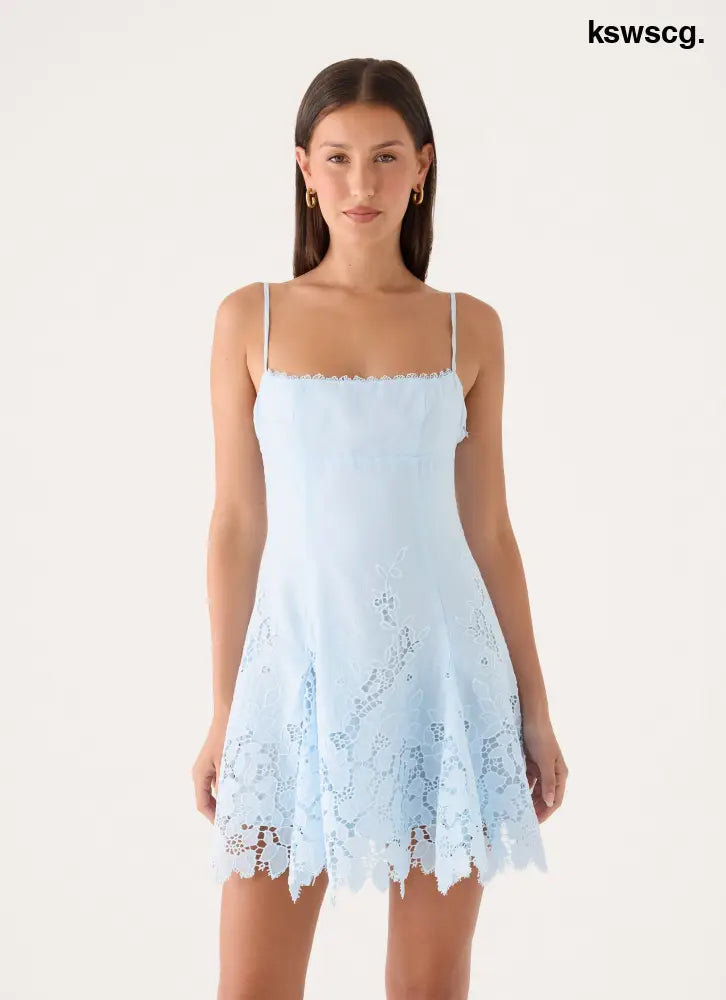 Florine Mini Dress - Blue - Mini Dresses