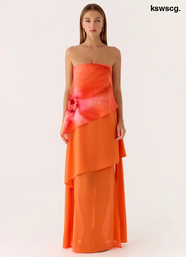 Persuasive Maxi Dress - Orange Blossom - Maxi Dresses