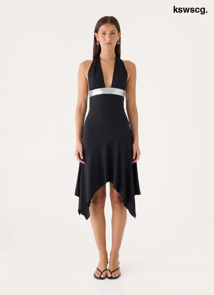 Rylae Midi Dress - Black - Midi Dresses