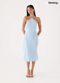 Valeska Beaded Midi Dress - Blue - Midi Dresses