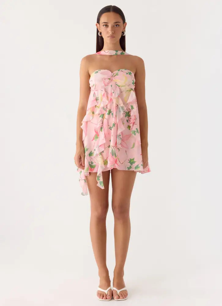 When You Look Mini Dress - Blooming Spring - Mini Dresses