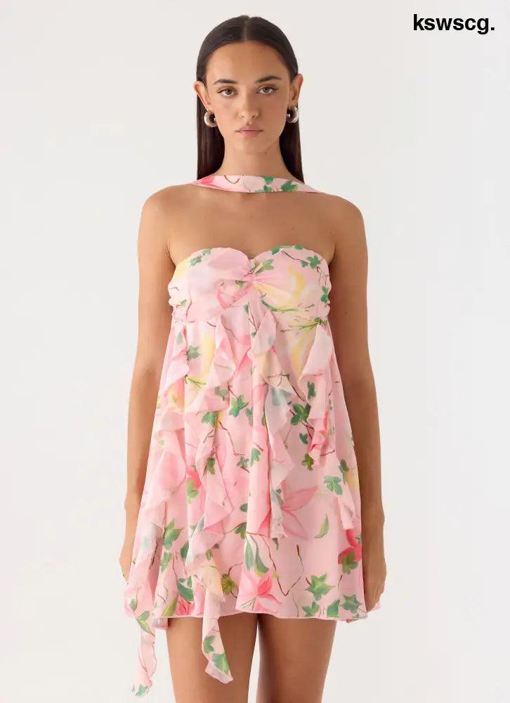When You Look Mini Dress - Blooming Spring - Mini Dresses