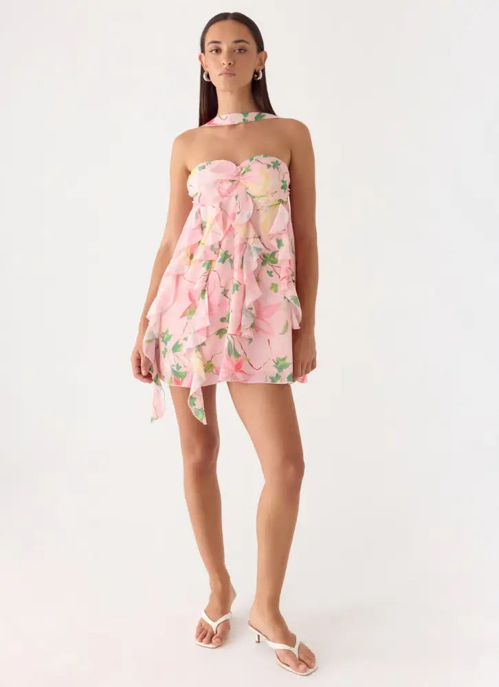 When You Look Mini Dress - Blooming Spring - Mini Dresses