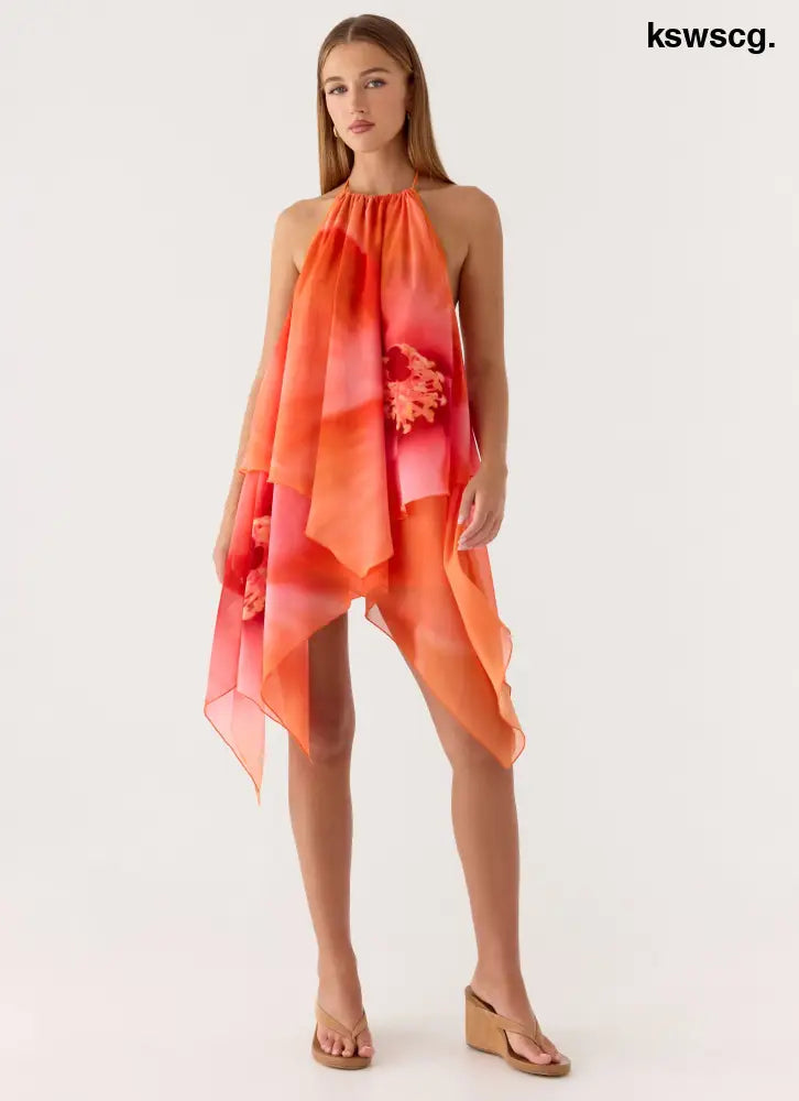 Wylma Mini Dress - Orange Blossom - Mini Dresses
